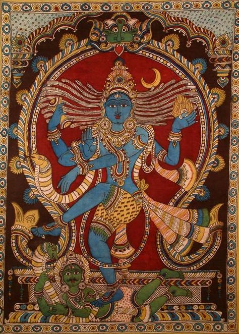 Natraj Painting, Key Sketch, Kerala Painting, Art Rangoli, Linen Handbags, Dancing Shiva, Painting Styles, Kalamkari Painting, Indian Painting