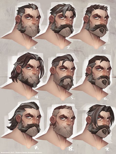 Johannes Helgeson, Bearded Characters, Beard Drawing, Beard Art, Vampire Hunter, Character Sketches, Character Design Male, Anatomy Art, Drawing Poses