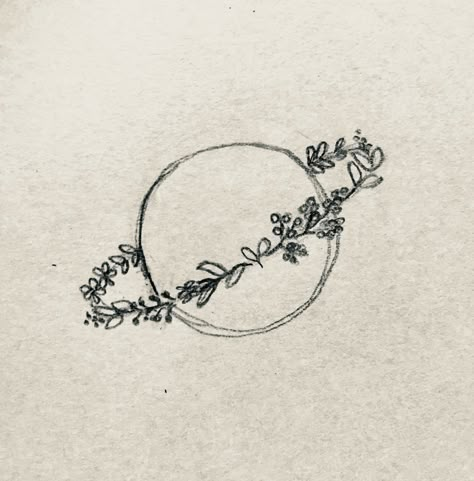 Planet Ideas Drawing, Cute Small Spooky Tattoos, Small Planet Drawing, Simple Tattoos Space, Tiny Designs Drawing, Earthy Vibe Tattoo, Stellar Tattoo Ideas, Flower Planets Art, Small Aesthetic Sketches