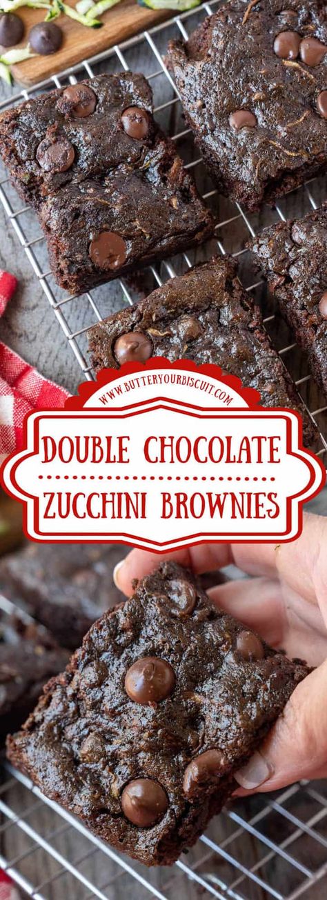 Zucchini Brownies Fudgy Zucchini Brownies Food Network, Double Chocolate Zucchini Brownies, Chocolate Zucchini Bars, Zucchini Brownie, Chocolate Zucchini Brownies, Zucchini Bars, Baking Brownies, Recipes Zucchini, Zucchini Brownies