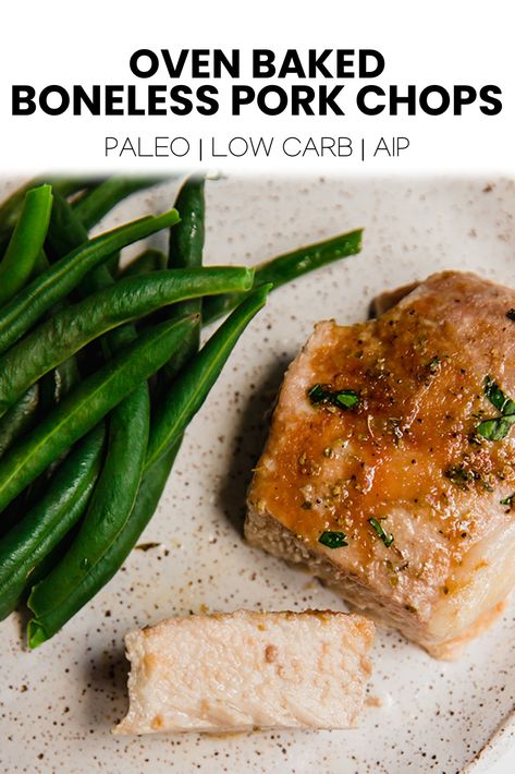 Pork Chops In The Oven, Baked Boneless Pork Chops, Unbound Wellness, Lemon Garlic Shrimp Pasta, Slow Cooker Pork Tenderloin, Autoimmune Paleo Recipes, Paleo Main Dishes, Sweet Potato Fries Baked, Vegetable Side Dish