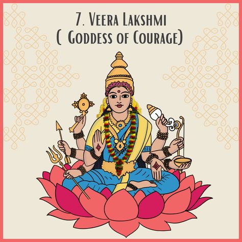 Behold the Divine Radiance of Ashtalakshmi's! 🌟✨🙏 Enchanting and graceful, the eight forms of Lakshmi, known as Ashtalakshmi's, symbolize the embodiment of wealth, prosperity, and auspiciousness. From Adi Lakshmi, the primordial source of all creation, to Dhairya Lakshmi, the bestower of courage and strength, each form brings unique blessings into our lives. Let us honor and embrace the blessings of Ashtalakshmi's, as their divine grace guides us towards abundance and fulfillment. 🕉️💫 #Ashta Ashtalakshmi Painting, Ashtalakshmi Images, Asta Lakshmi Photos, Veera Lakshmi, Ma Lakshmi, Ashta Lakshmi, Navratri Devi Images, Lakshmi Photos, Lakshmi Pooja