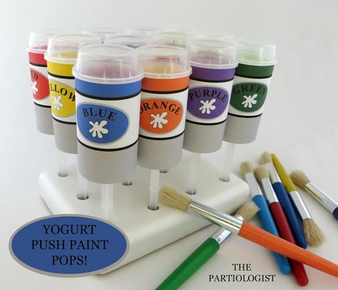 The Partiologist: ART Class! Yogurt Push Paint Pops! Hershey Bar Wrappers, Chocolate Sugar Cookies, Back To School Party, Vbs Crafts, The Game Is Over, School Event, Painted Cakes, School Party, Bar Wrappers