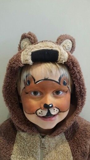 Face  painting by BerryBlue.co.uk Bear Face Paint Easy, Face Painting Bear, Teddy Bear Face Paint, Bear Face Painting, Bear Face Paint, Face Paint Party, Easy Face Painting Designs, Animal Face Paintings, Bear Makeup