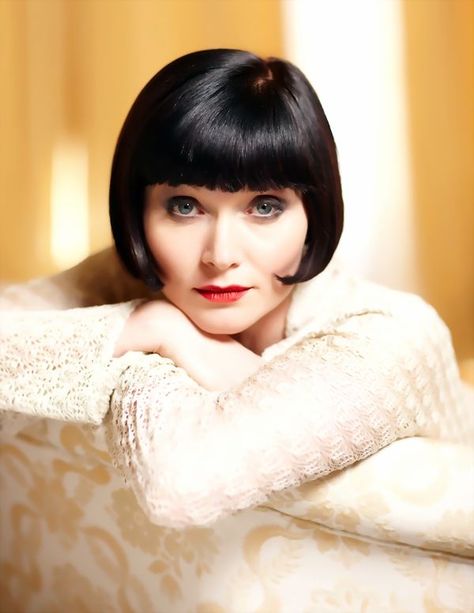 Essie Davis Miss Fisher Fashion, Winter Celebrities, Essie Davis, Jack Robinson, Phryne Fisher, Miss Fisher, Really Short Hair, Louise Brooks, Costume Drama