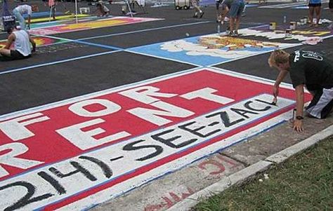 Painted Parking Spaces Ideas, Unique Senior Parking Spot Ideas, Senior Year Planning, Senior Parking Spots, Senior Year Diy, Parking Lot Painting, Senior Year Things, Senior Year Fun, Parking Spot Painting