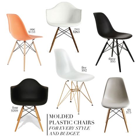 Molded Plastic Chairs for Every Style and Budget (and In Our Dining Room, Too!) | Chris Loves Julia White Chairs Wood Table, Slime Dough, Furniture History, Living Room Center, Plastic Chairs, Wellness Studio, Diy Living Room Decor, Reupholster Chair, We Got Married