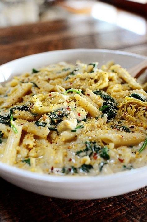 Garlic Butter Noodles, Spinach Artichoke Pasta, Pasta Spinach, Artichoke Pasta, Buttered Noodles, Best Pasta Recipes, Spinach Pasta, Spinach Artichoke Dip, Spinach Artichoke