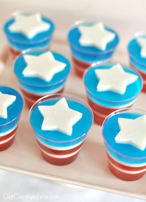 Marvel Food Ideas, Woman Party Ideas, Coconut Jello, Avenger Party, Captain America Birthday Party, Captain America Party, Wonder Woman Birthday Party, Women Party Ideas, Captain America Birthday