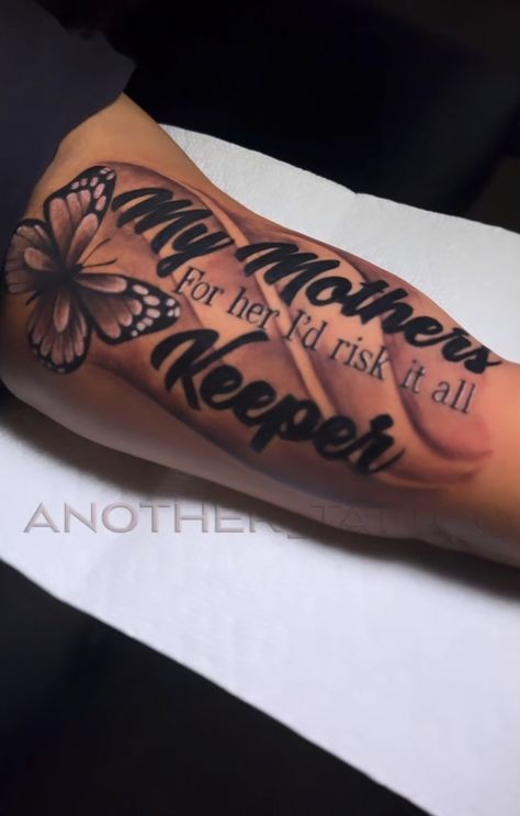 My Mother Keeper Tattoo, My Family Keeper Tattoo, Mothers Keeper Tattoo, Mothers Tattoo Ideas, My Mothers Keeper Tattoo, Pretty Tattoos With Meaning, Tattoo For Mom Meaningful, My Siblings Keeper Tattoo, Mom Tattoos For Daughter Unique