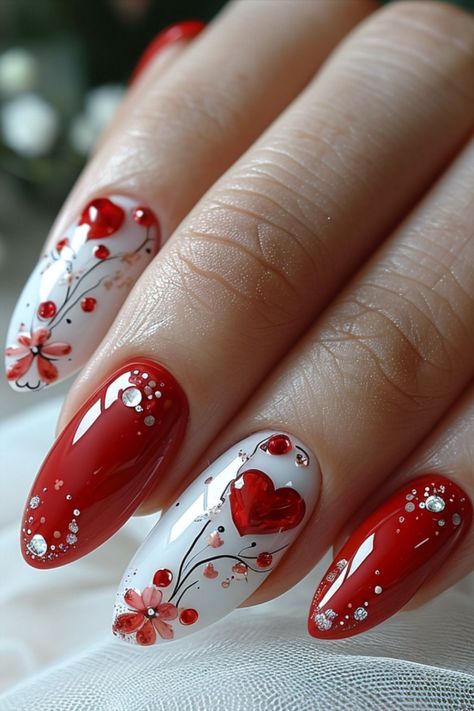 nails nail art nail nail designs nail polish bright nails nail ideas nail art designs nails acrylic nails art nails design nails ideas nail art ideas Nail Polishes, White Nails, Nail Ideas, Valentine's Day, Nail Designs, Nail Polish, Nail Art, Valentines, Nails