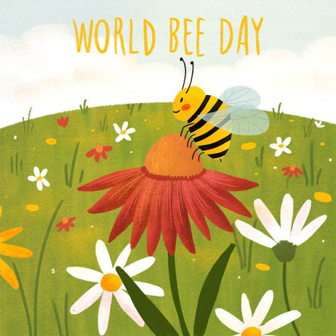 World Bee Day, Million Flowers, Bee Day, Bee Inspired, Favorite Sayings, Quote Pins, Friend Friendship, Save The Bees, Bee Keeping