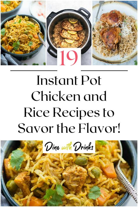 Collage of 4 instant pot chicken and rice recipes. Easy Chicken And Rice Recipes, Instant Pot Chicken And Rice, Chicken And Rice Recipes, Chicken Over Rice, Chicken Rice Recipes, Easy Chicken And Rice, Ip Recipes, Easy Rice Recipes, Instant Pot Recipes Chicken