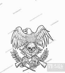 Drawing sketch style illustration of an American bald eagle with wings spead clutching a skull with..., Stock Vector, Vector And Low Budget Royalty Free Image. Pic. ESY-042614311 | agefotostock Russian Eagle, Russian Prison Tattoos, Russian Tattoo, Realistic Temporary Tattoos, Prison Tattoos, Double Headed Eagle, Tattoo Now, Tatuaje A Color, Eagle Tattoo