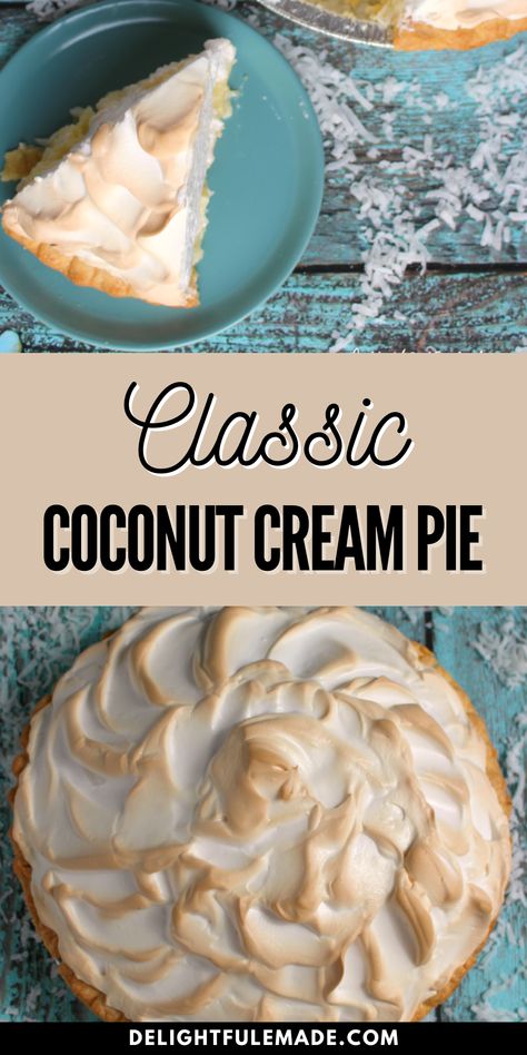 Count Cream Pie, Coconut Pie Filling Recipes, Absolute Best Coconut Cream Pie, Simple Coconut Cream Pie, Southern Coconut Cream Pie, Taste Of Home Coconut Cream Pie, Coconut Cream Pie Recipes Homemade, Coconut Cream Custard Pie, Coconut Cream Pie With Vanilla Wafer Crust