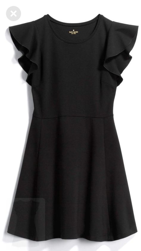 Black Dress With Ruffle Sleeves, Dress With Ruffle Sleeves, Stitch Fix Outfits, Stitch Fix Stylist, Office Style, Ruffle Sleeves, Work Attire, Flutter Sleeves, Shoes And Accessories