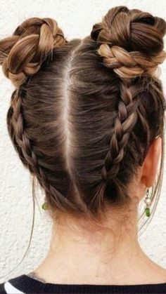 Cute Hairstyles For Armpit Length Hair, Cute Hairstyles All Hair Up, Braids Into A Ponytail Hairstyles, Powder Puff Hairstyles, Hairstyles Put Up, Archery Hairstyles, Warrior Braids Woman, Hair Styles 90s, Hair Styles For Medium Hair