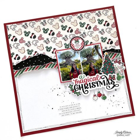 Disney Christmas Scrapbook Layouts, Sesame Place, Christmas Layout, Christmas Scrapbook Layouts, Scrapbook Pictures, Disney Scrapbooking Layouts, Scrapbooking Pages, Christmas Layouts, Christmas Scrapbook