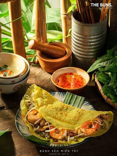 Vietnamese Crepes, Thai Food Photography, Asian Food Photography, Healthy Thai Recipes, Rustic Food Photography, Ingredients Photography, Styling Food Photography, Best Thai Food, Viet Food