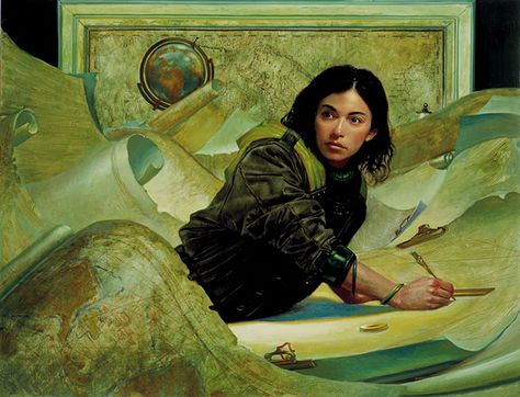 Illustration by Donato Giancola Donato Giancola, Concept Art World, Woman Sitting, Art Et Illustration, Fantasy Artist, Fantasy Illustration, Tolkien, Fantasy World, Figurative Art