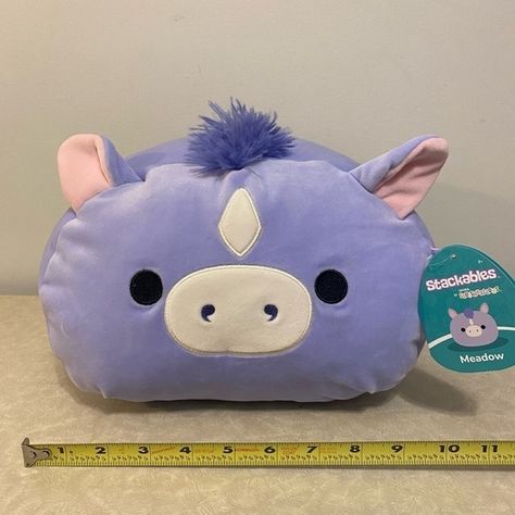 NWT 10” Meadow the Purple Horse Stackable Squishmallow Purple Horse, The Cow, The Purple, Pet Toys, Kids Toys, Blue And Purple, Cow, Horses, Size 10