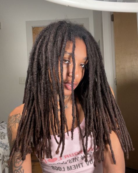 No retwist,natural, hair, locs, dreads, natural Large Locs Black Women, Semi Freeform Locs, Loc Braids, Loc Products, Locs Black Women, Long Locs, Black Women Art, Black Women Hairstyles, Long Length