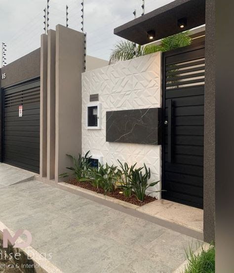 carlos, estas ideas te pegan - carlosg.munozg@gmail.com - Gmail Muro Exterior Fachada, Gard Modern, Fence Design Ideas, Home Gate Design, Gate Wall Design, Gate Designs Modern, Modern Gate, House Main Gates Design, Modern Fence Design