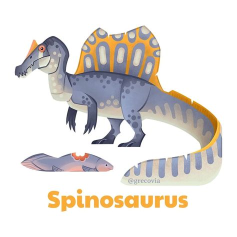 Cute Spinosaurus Drawing, Chibi Spinosaurus, Spinosaurus Illustration, Spinosaurus Drawing, Spinosaurus Art, River System, Fossil Art, Dino Art, Dinosaur Sketch