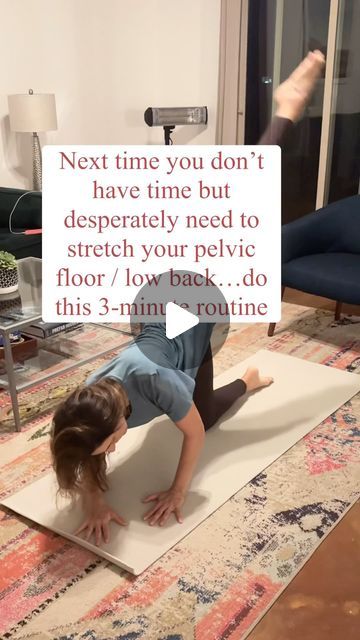 Lauren Ohayon | Core + Pelvic Floor on Instagram: "The next time you don’t have time but desperately need to stretch your pelvic floor and low back… do this awesome routine.

I did it this am before our road trip and cross country flight and I’m feeling ready!

It uses all the elements that are wonderful and crucial input for your #pelvicfloor and #lowback. 

- Hip mobility and strength
- Spine #mobility 
- #Innerthighs
- Upper body mobility and strength
- Core 

1. Leg raise and pull. Inhale to leg raise. Exhale to pull in. 
2. Moving cat and cow. Inhale to arch. Exhale to round. 
3. Kneeling press backs. Exhale to press back. Inhale to come forward. 
4. Kneeling + rotation. Inhale to rotate. 

It took me just a few minutes and I felt amazing after.

My hips, low back, spine, pelvic floor Lauren Ohayon, Cat And Cow, Upper Body Mobility, Spine Mobility, Leg Raise, Hip Mobility, Leg Raises, Inner Thigh, Pelvic Floor