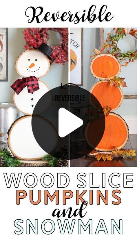 Wood Slice Pumpkins, Diy Holiday Crafts, Closet Decor, Holiday Craft, Holiday Crafts Christmas, Crafts Christmas, Wood Slices, Diy Holiday, Christmas Crafts Diy