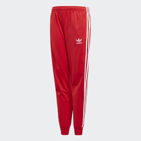 SST Pants Red CF8560 Red Adidas Pants, Jogging Adidas, Red Sweatpants, Red Joggers, Casual Bottoms, Adidas Sweatpants, Adidas Kids, Adidas Fashion, Cool Outfits For Men