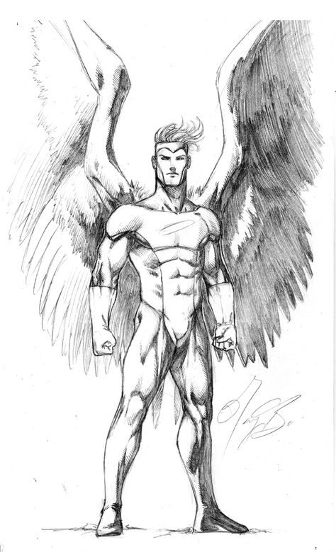 Angel of X-men by The-Angel-of-Angels Angel Sketch, Ancient Art Tattoo, Male Angels, Angel Wings Drawing, Gay Tattoo, Dancing Drawings, Wings Drawing, Angel Drawing, Angel Warrior