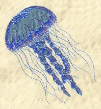 Set with embroidery designs of Moon Jelly Jellyfish Embroidery Design, Marine Life Embroidery, Sea Theme Embroidery, Jellyfish Embroidery, Cross Stitch Jellyfish Pattern, Jellyfish Textiles, Moon Jelly, Knots Diy, Embroidery Design Sets