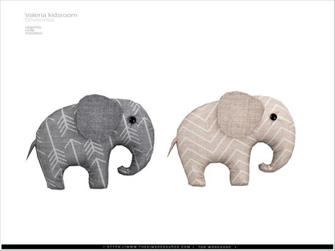 The Sims Resource - Valeria kidsroom - Elephant Elephant Fabric, Sims 4 Clutter, School Sets, Sims 1, Animal Skin, Small Birds, Maxis Match, The Sims Resource, Sims Resource