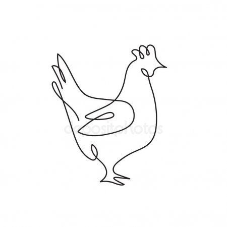 Hen Tattoo, Chicken Tattoo, Rooster Tattoo, Chicken Drawing, Art Fil, Minimal Drawings, Muster Tattoos, Line Vector, Single Line Drawing