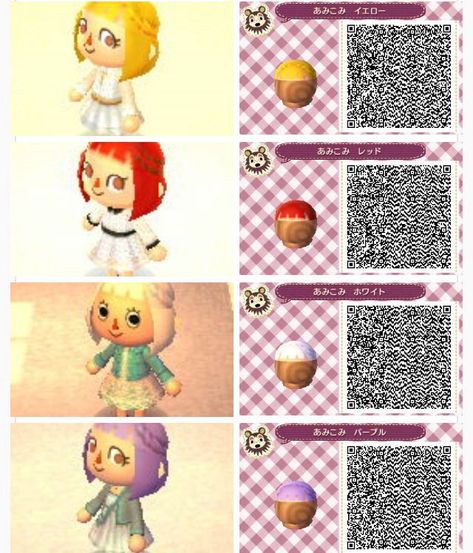 Gaming PinWire: Hair braids | acnl spring/summer qr code | Animal Crossing Animal ... 5 mins ago - This Pin was discovered by Liz oz88. Discover (and save!) your own Pins on Pinterest. Source:www.pinterest.com Results By RobinsPost Via Google New Leaf Hair Guide, Animal Crossing Hair, Qr Code Animal Crossing, Acnl Qr Codes, Motif Acnl, Hair Codes, Animal Crossing 3ds, Ac New Leaf, Animal Crossing New Leaf