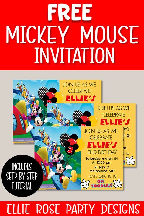 Printable Library Opt-in | Ellierosepartydesigns.com Mickey Mouse 3rd Birthday, Cricut Explorer 3, Mickey Mouse Club House Party, Mickey Mouse Clubhouse Party Ideas, Clubhouse Party Ideas, Friends Printables, Mickey Mouse Clubhouse Invitations, Printable Mickey Mouse, 21st Party Ideas