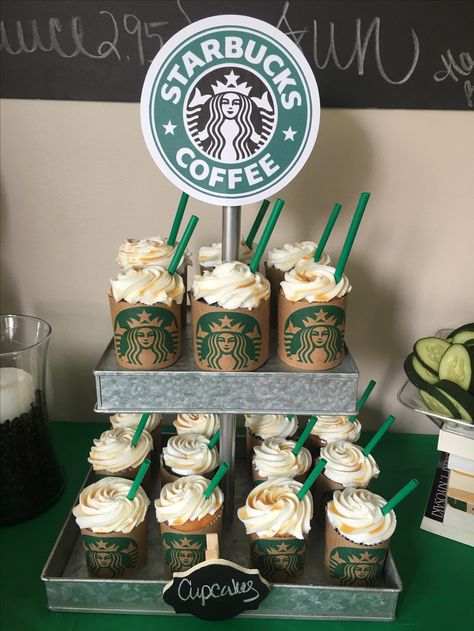 Starbucks Party Starbucks Cupcakes, Starbucks Birthday Party, Starbucks Party, Teenage Birthday Party, Starbucks Cake, Starbucks Birthday, Teen Cakes, Birthday Cakes For Teens, Birthday Freebies