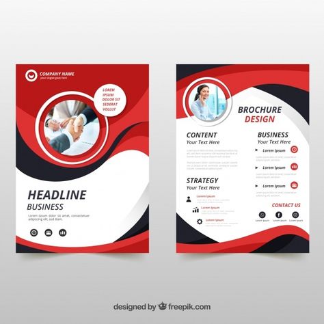 Business brochure in a5 size with flat s... | Free Vector #Freepik #freevector #brochure #flyer #business #cover Elegant Brochures, Brochure Cover Design, Business Brochure Design, Corporate Brochure Design, Trifold Brochure Design, Graphic Design Brochure, Graphic Design Flyer, Company Brochure, Flyer Layout