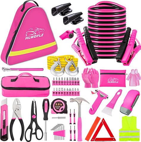 Roadside Emergency Kit, Winter Safety, Pink Car Accessories, Car Emergency Kit, Safety Kit, Pink Truck, Winter Car, Car Essentials, 2022 Christmas