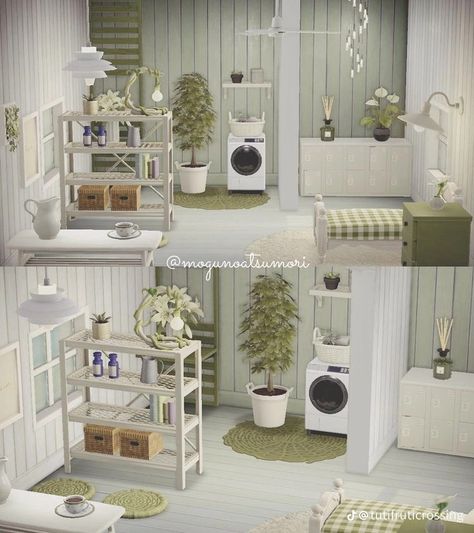 Acnh Washing Area, Acnh Farmhouse, Acnh Home Ideas, Acnh Bedroom Design, Acnh Interior Designs, Acnh 2023, Acnh Idea, Acnh Hhp, Animal Crossing Memes