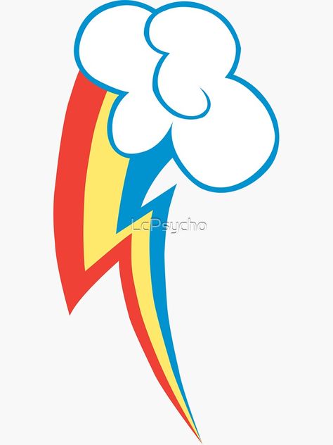 "Rainbow Dash Cutie Mark" Sticker by LcPsycho | Redbubble Rainbow Dash Cutie Mark, Cutie Mark, Poses Reference, Rainbow Dash, Anime Poses Reference, Anime Poses, Hazbin Hotel, Pose Reference, My Little Pony