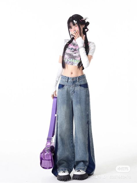 Pose Mannequin, Y2k Outfits Aesthetic, Peony Aesthetic, Ulzzang Outfit, 2000s Japanese Fashion, Street Outfits, Aesthetic Streetwear, Fairy Grunge, Y2k Outfits