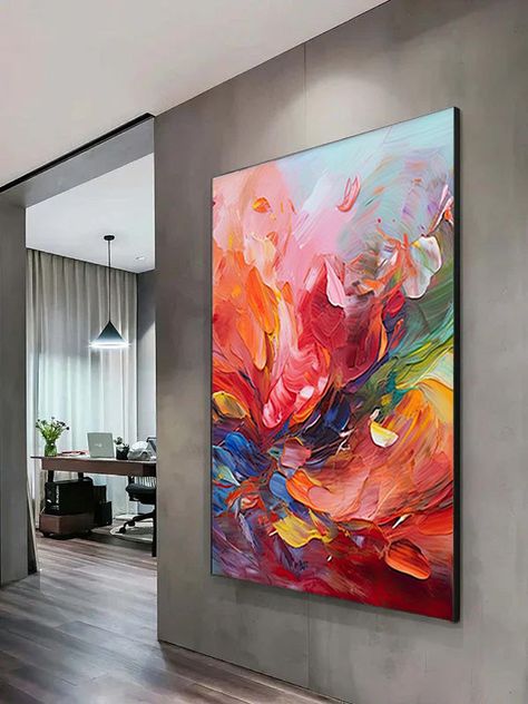 Oil Art Painting Ideas, Acrylic Painting Ideas Abstract, Easy Oil Painting Ideas, Large Colorful Art, Distorted Reality, Best Abstract Paintings, Painting Abstract Acrylic, Colourful Paintings, Modern Surrealism