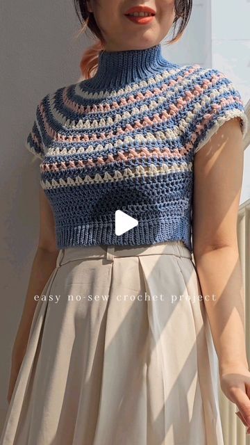 yumei 玉梅姐 | size inclusive crochet pattern | crochet kit on Instagram: "✨️save for later✨️ Easy no-sew pattern for fellow lazy crocheter 👇👇👇 Calling all crochet bae who are looking for easy to follow, size inclusive and NO SEW crochet pattern🧶 with loads of dc st, these crochet pattern will be done in no time💯 And these crochet pattern have top down construction, which means you can try the fit as you corchet (I know I am not the only one who love trying our wip🤭) and you can easily add the length too! Definitely no need to match gauge Crochet with ANY YARN NO MATH NEEDED No need to count the increase You don't need to worry about all the math, tension, etc because my automatic stitches calculator will get you all the numbers of stitches you need 💯😎 Sounds like the perfect pattern Crochet In A Day, Listening To Podcast, No Sew Crochet Pattern, No Sew Crochet, Not The Only One, Crochet Inspo, Crochet Kit, No Sew, Top Down