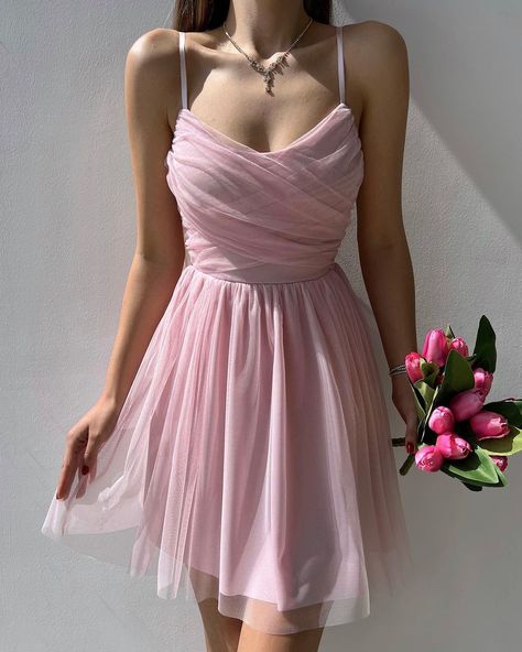 Cute Pink Dress Aesthetic Short, Light Pink Hoco Dresses, Vestidos Aesthetic Cortos, Fancy Dress Short, Vestidos Color Pastel, Pink Hoco Dresses, Hoco Dresses Pink, Dresses Hoco, Pink Dress Short