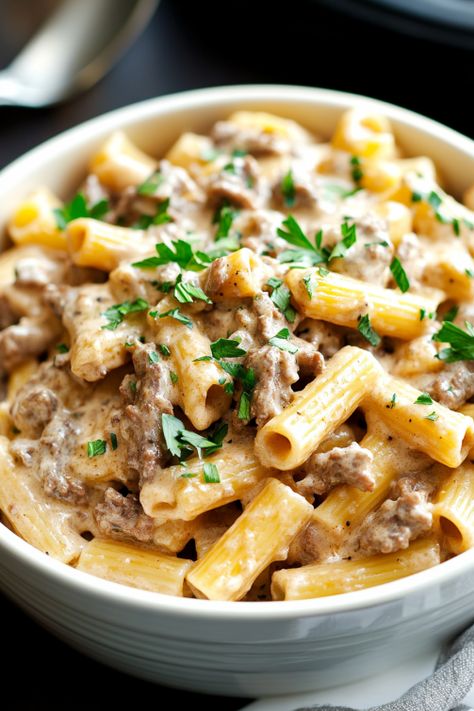 Crockpot Pasta Recipes Ground Beef, Recipes With Stew Meat, Tender Beef Stew, Chipotle Pasta, Pasta Easy, Slender Kitchen, Slow Cooker Pasta, Beef Pasta, Beef Casserole Recipes