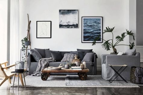 How to Mix Coastal and Industrial Interior Design - TLC Interiors Coastal Industrial Decor, Modern Industrial Living Room, Coastal Industrial, Modern Industrial Interior, Interior Industrial, Industrial Home Design, Coastal Bedroom Decorating, Coastal Interiors Design, Industrial Livingroom