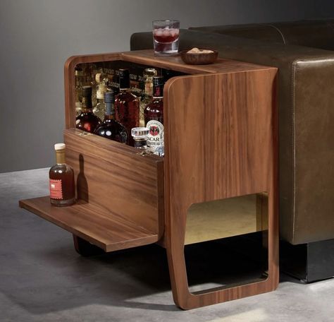 Whiskey Cabinet Ideas, Attic Bar, Whiskey Cabinet, Mcm Bar, Whisky Bar, Bar Cabinets, Mini Bars, Things To Build, Dream Furniture