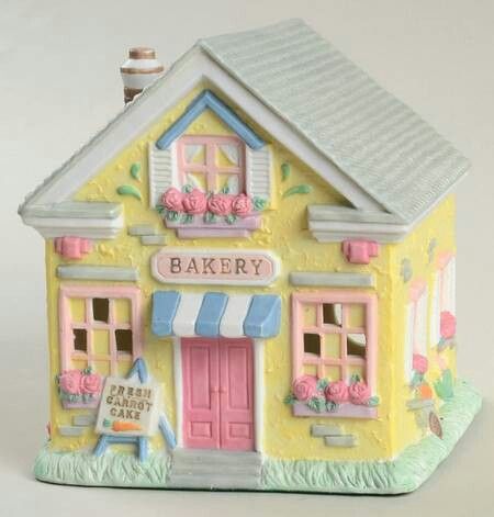 Clay Doll House, Clay Bakery, Ceramic Cottage, Cottage Bakery, Cute Bakery, Clay House, Pottery Houses, Diy Crafts For Girls, Doll House Crafts